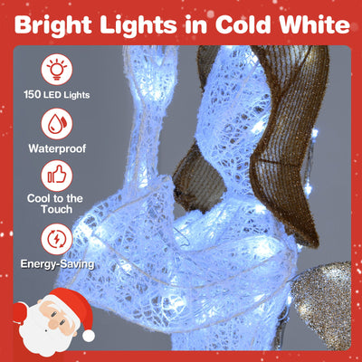 3D Lighted Angel Christmas Decoration 5.5 FT Halo Angel