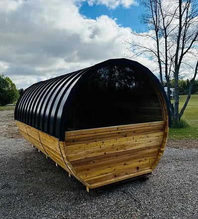 8'X14 CEDAR BARREL SAUNA(8-10 ADULTS) HELIUS