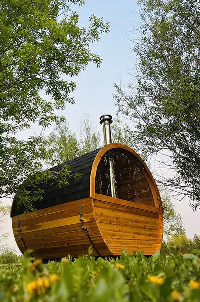 8'X14 CEDAR BARREL SAUNA(8-10 ADULTS) HELIUS