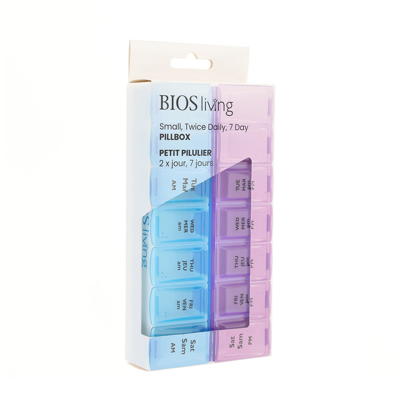 Bios - SMALL, TWICE DAILY, 7 DAY PILLBOX