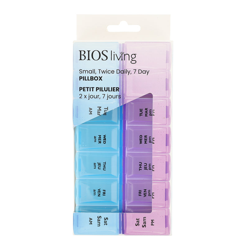 Bios - SMALL, TWICE DAILY, 7 DAY PILLBOX