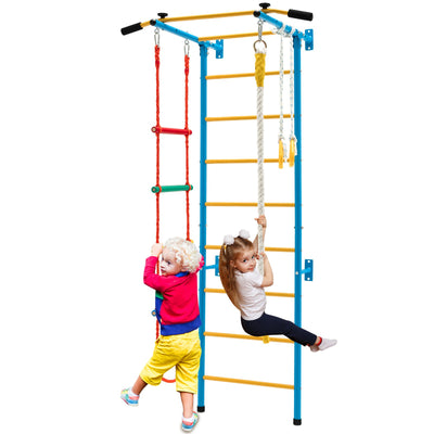 5 In 1 Childrens Indoor Gym Playground Swedish Wall Ladder for Solid Wall