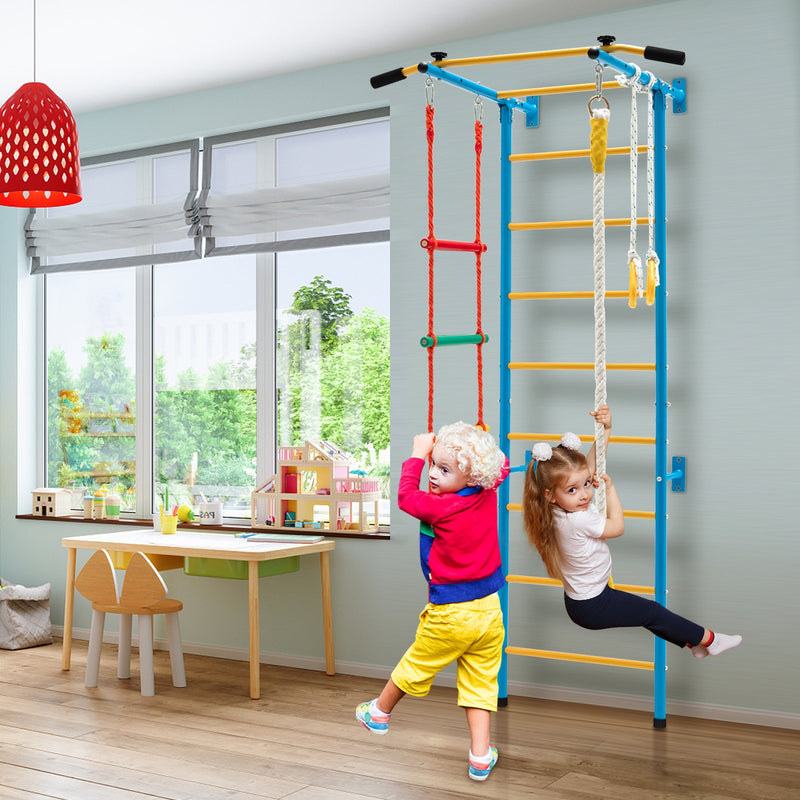 5 In 1 Childrens Indoor Gym Playground Swedish Wall Ladder for Solid Wall