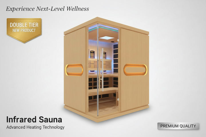 2026 Model-iComfort 5–6 Person Full Spectrum 2 Tier Sauna – Luxury Home Spa Experience with Advanced Heat Therapy, Chromotherapy, Bluetooth Speakers for Shared Relaxation - Relaxacare