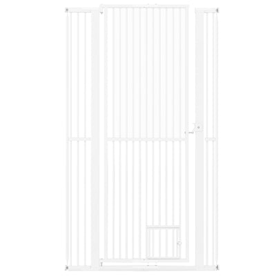 67.5" Extra Tall Pet Gate Heavy-Duty Metal Cat Gate with 30.5"-41" Wide Opening-White