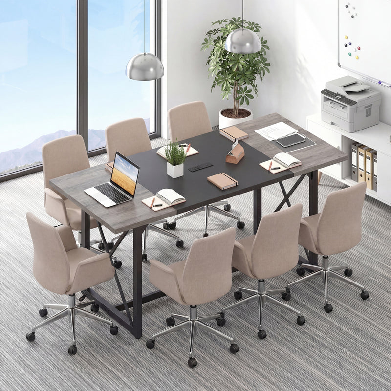 6FT Conference Table with Power Outlets Seats 6-8 People for Office-Na