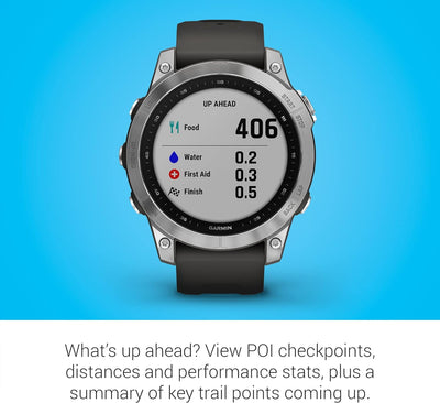 *Garmin Fēnix 7 – Standard Edition Adventure Smartwatch, Rugged Outdoor Watch with GPS, Touchscreen, Health and Wellness Features Silver with Graphite Band