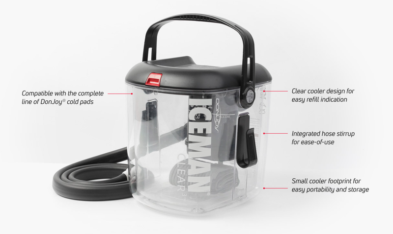 Mega Sale- Donjoy ICEMAN CLEAR CUBE COLD THERAPY SYSTEM for Rehabilitation, special Knee and Shoulder Wrap Pain Management.