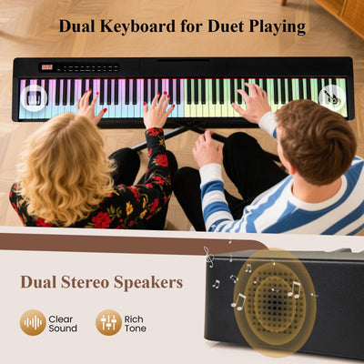 88 Keys Velocity-Sensitive Piano Keyboard with French DREAM Audio Source-Black