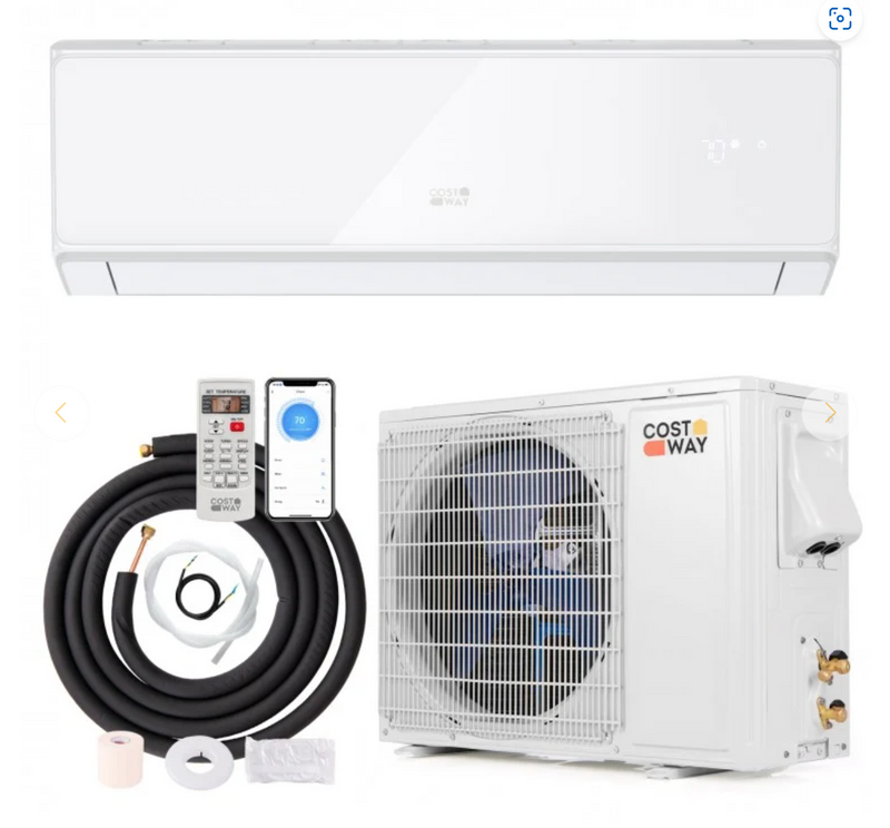 *12000 BTU 22 SEER2 208-230V Wifi Enabled Mini Split Air Conditioner and Heater - White