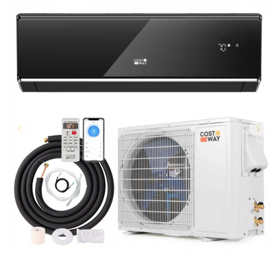 *Energy Star Certified 24000 BTU 21 SEER2 208-230V Mini Split Air Conditioner and Heater Wifi Enabled - Black