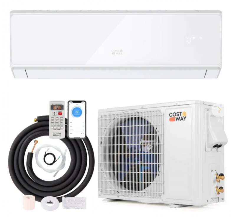 *Energy Star Certified 18000 BTU 21 SEER2 208-230V Mini Split Air Conditioner and Heater Wifi Enabled - White
