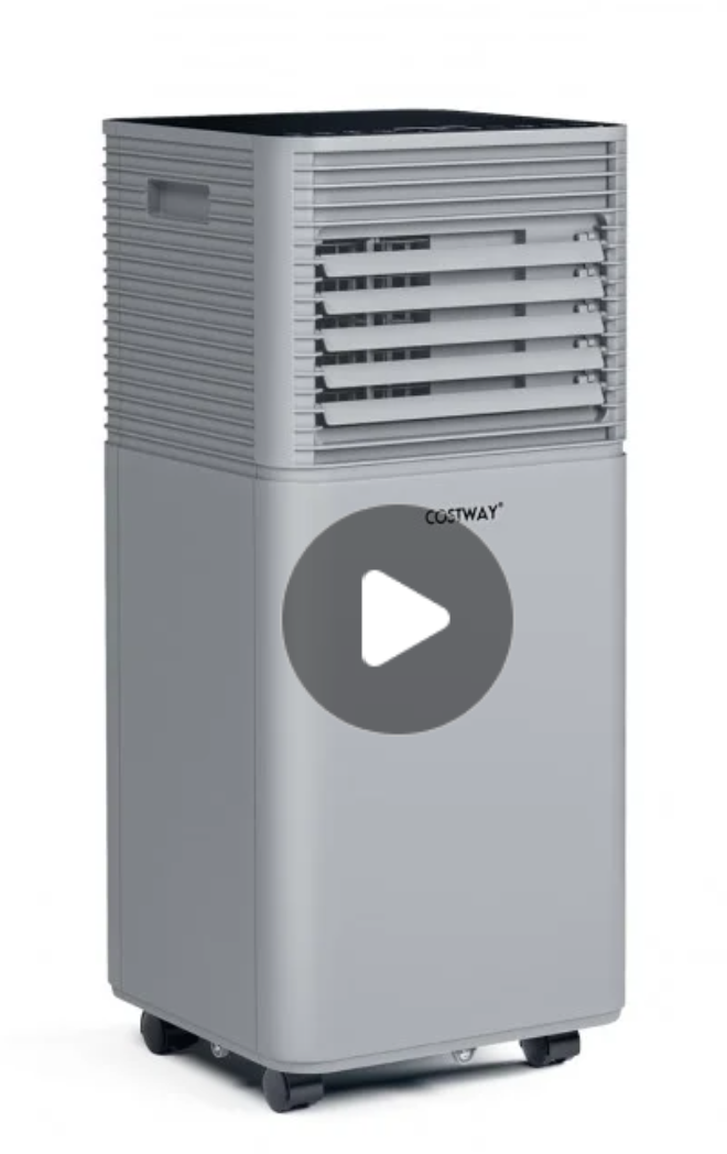 *8000 BTU(Ashrae) 3-in-1 Air Conditioner with Dehumidifier and Fan Mode - Gray