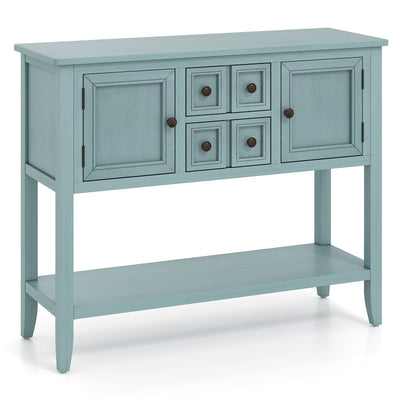 Buffet Sideboard Cabinet with 2 Doors and 2 Drawers-Blue