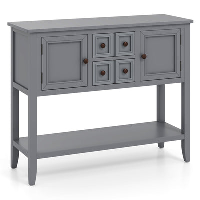 Buffet Sideboard Cabinet with 2 Doors and 2 Drawers-Gray
