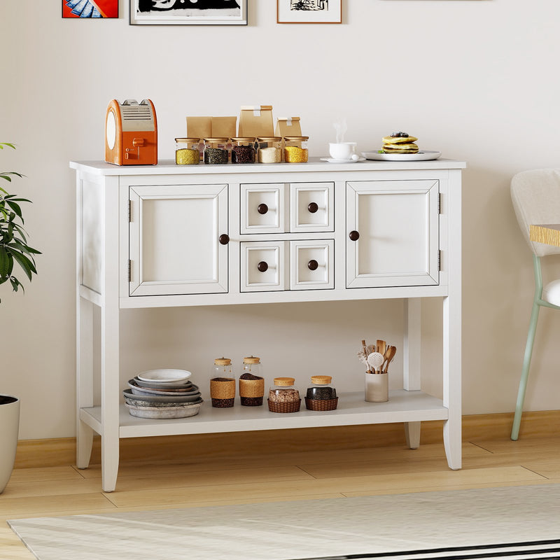 Buffet Sideboard Cabinet with 2 Doors and 2 Drawers-White
