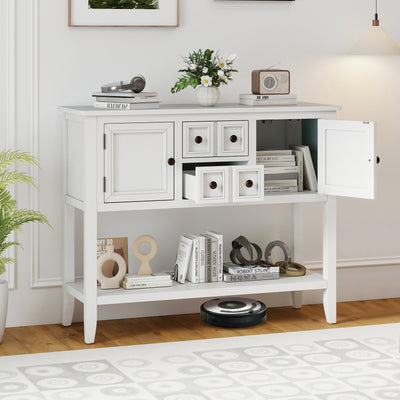 Buffet Sideboard Cabinet with 2 Doors and 2 Drawers-White