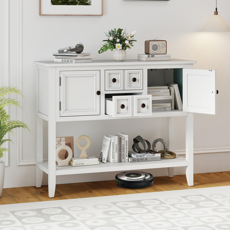 Buffet Sideboard Cabinet with 2 Doors and 2 Drawers-White