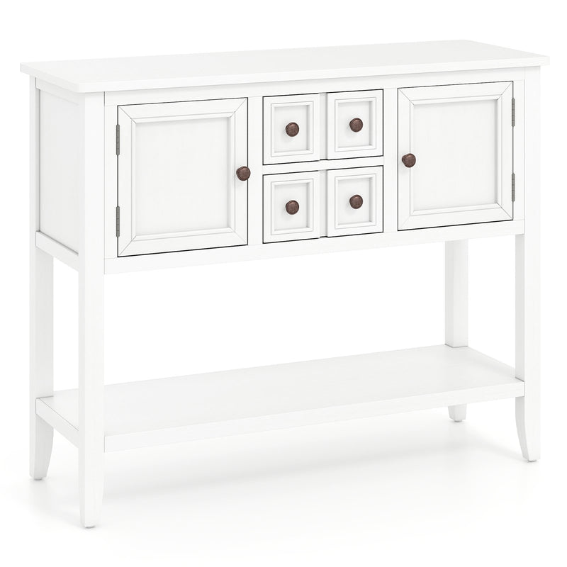 Buffet Sideboard Cabinet with 2 Doors and 2 Drawers-White