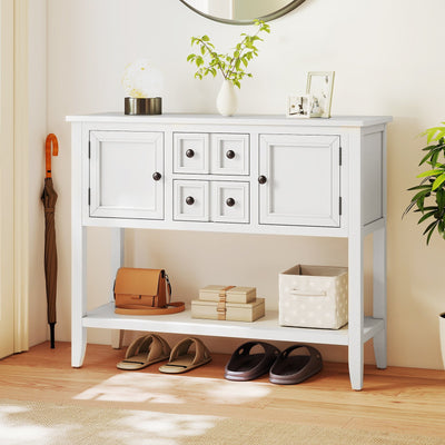 Buffet Sideboard Cabinet with 2 Doors and 2 Drawers-White