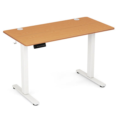 Compact Standing Desk and Executive Chair Set with Memory Heights