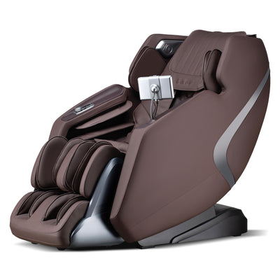 Mega Sale-Costway-4D SL-Track Full Body Massage Chair w/ Zero-Gravity Design, Heated Shawl, Neck & Back & Feet Heater, Calf & Foot Rollers,Magic Calf Rollers, Voice Control, Yoga Stretching, Smart Body Scanning, Touch Screen, Blue-tooth Speaker