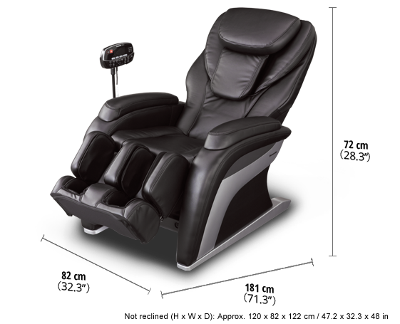 *2 AVAILABLE* demo unit-Panasonic EPMA10K Contemporary Lounger Chair with Traditional Massage Techniques - BLACK