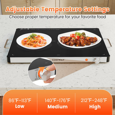 Electric Warming Food Warmer with Adjustable Temperature Control and Overheat Protection