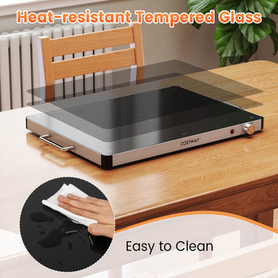 Electric Warming Food Warmer with Adjustable Temperature Control and Overheat Protection