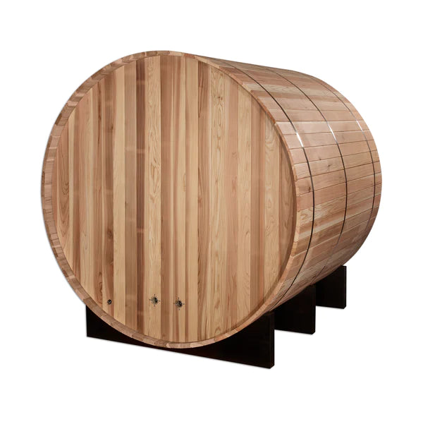 *Golden Designs Arosa 4 Person Barrel Traditional Sauna -  Pacific Cedar GDI-B004-01
