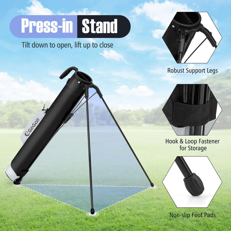 Golf Stand Bag Lightweight Golf Bag for The Driving Range-Gray
