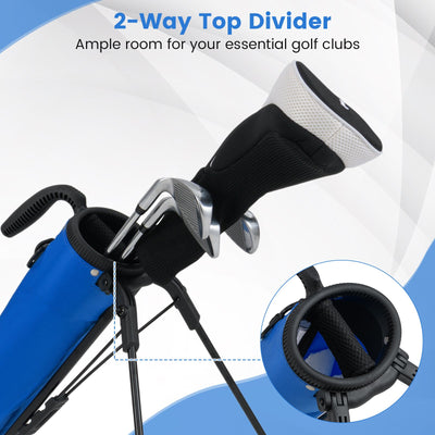 Golf Stand Bag Lightweight Golf Bag for The Driving Range-White