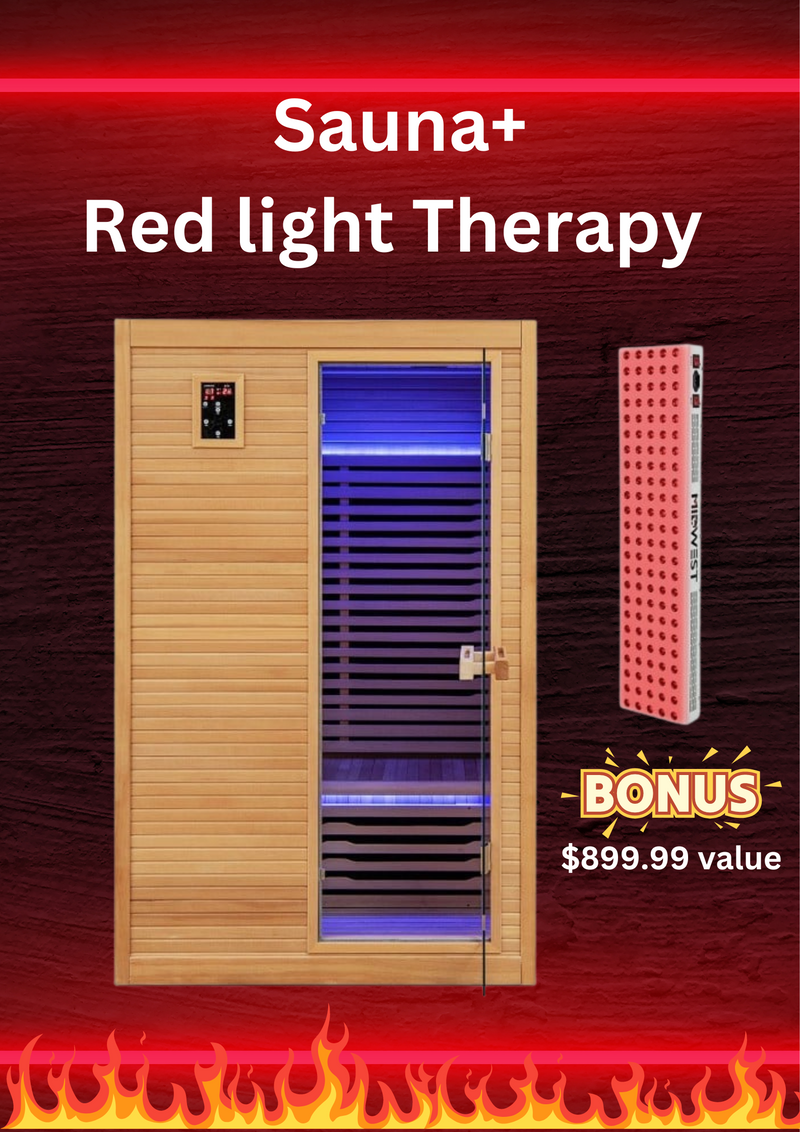 *LIMITED STOCK* - Mega Sale-Bonus Free Red Light Therapy-Costway-2-3 Person 3D Premium Infrared Sauna With PureTech Carbon Panel Low EMF-Chromotherapy- 