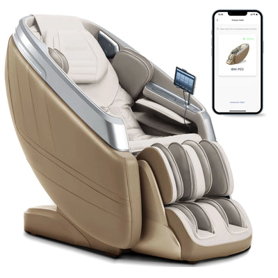 2024 Model-IBoomas 4D Fully Loaded Massage Chair With Calf Spinners Pro, App and Voice Control
