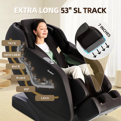 BooMas-Full Body 4D Zero-G Massage Chair With Touch Screen Remote