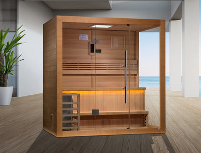GDI - "Forssa Edition" 3-4 Person Indoor Traditional Steam Sauna - Canadian Red Cedar Interior (GDI-7203-01)