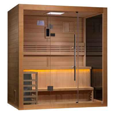 GDI - "Forssa Edition" 3-4 Person Indoor Traditional Steam Sauna - Canadian Red Cedar Interior (GDI-7203-01)