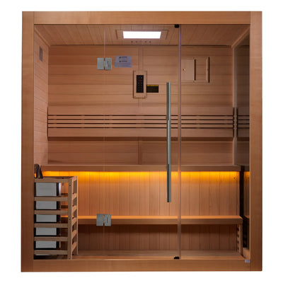GDI - "Forssa Edition" 3-4 Person Indoor Traditional Steam Sauna - Canadian Red Cedar Interior (GDI-7203-01)