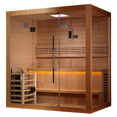 GDI - "Forssa Edition" 3-4 Person Indoor Traditional Steam Sauna - Canadian Red Cedar Interior (GDI-7203-01)