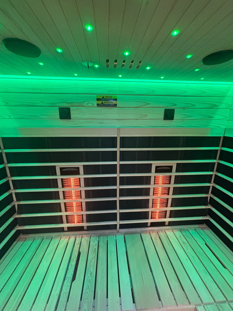 Mega Sale-5-6 Person Westinghouse WES43-6000 Full Spectrum Sauna with Galaxy Lighting and Ergonomic Backrest - Low EMF