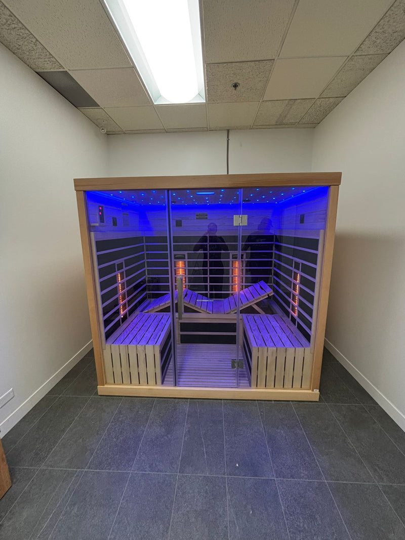 Mega Sale-5-6 Person Westinghouse WES43-6000 Full Spectrum Sauna with Galaxy Lighting and Ergonomic Backrest - Low EMF