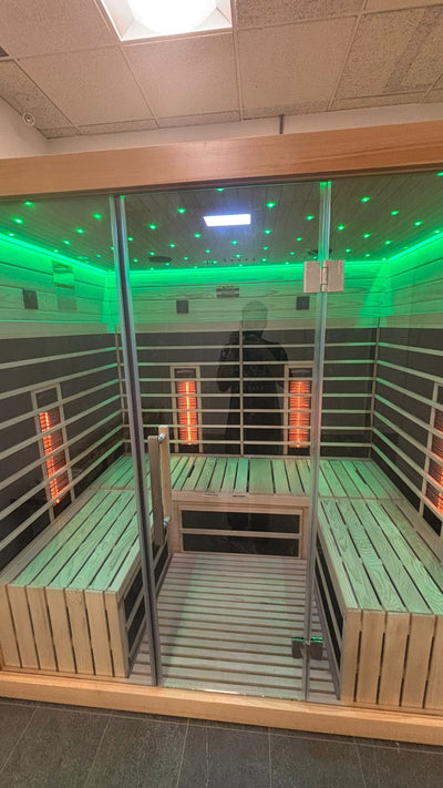 Mega Sale-5-6 Person Westinghouse WES43-6000 Full Spectrum Sauna with Galaxy Lighting and Ergonomic Backrest - Low EMF