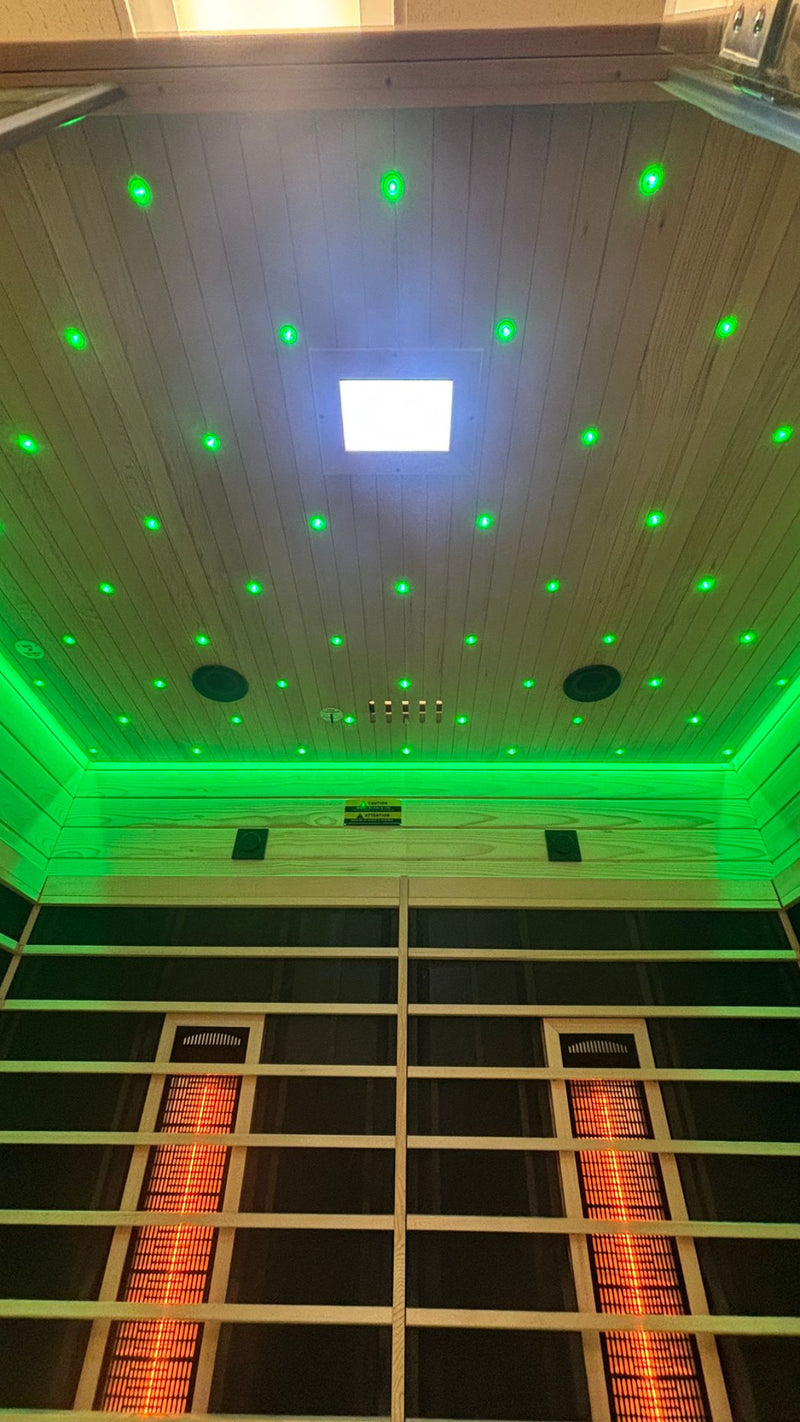 Mega Sale-5-6 Person Westinghouse WES43-6000 Full Spectrum Sauna with Galaxy Lighting and Ergonomic Backrest - Low EMF