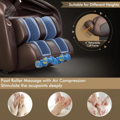 - Demo - COSTWAY - JL10003WL - Relaxacare Special Buy-Full Body Zero Gravity L-Track Massage Chair Recliner With Voice Control