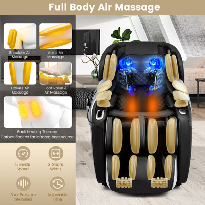 - Demo - COSTWAY - JL10003WL - Relaxacare Special Buy-Full Body Zero Gravity L-Track Massage Chair Recliner With Voice Control