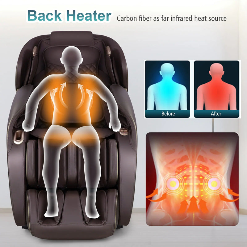 - Demo - COSTWAY - JL10003WL - Relaxacare Special Buy-Full Body Zero Gravity L-Track Massage Chair Recliner With Voice Control