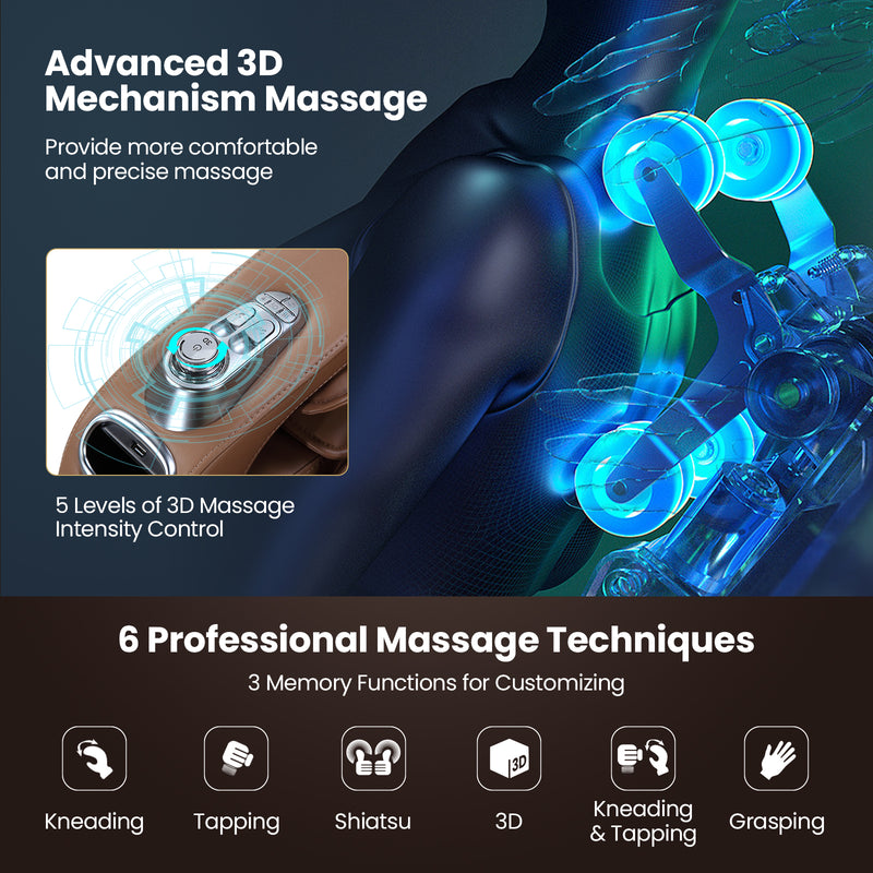 (Demo unit) Costway-SL Track 3D Full Body Massage Chair, Zero Gravity-Active Thai Stretch, Chiro Twist, 3D foot Massage-Jl10030 Fully Loaded