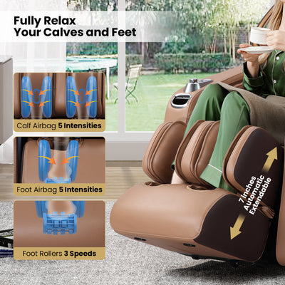(Demo unit) Costway-SL Track 3D Full Body Massage Chair, Zero Gravity-Active Thai Stretch, Chiro Twist, 3D foot Massage-Jl10030 Fully Loaded