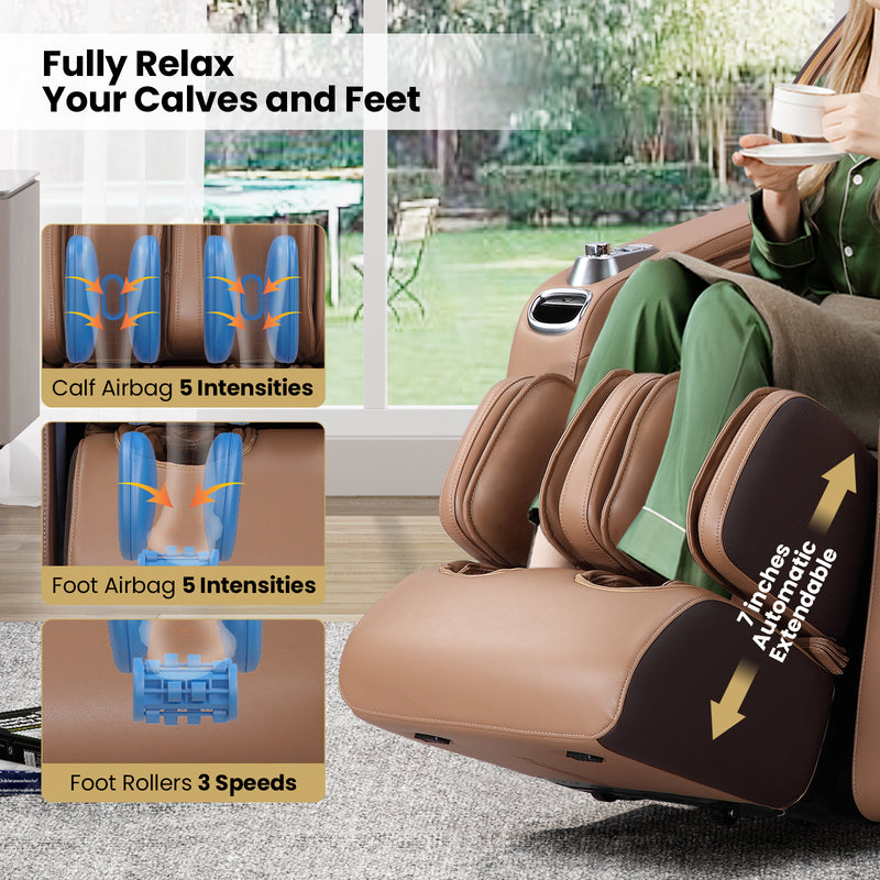 (Demo unit) Costway-SL Track 3D Full Body Massage Chair, Zero Gravity-Active Thai Stretch, Chiro Twist, 3D foot Massage-Jl10030 Fully Loaded