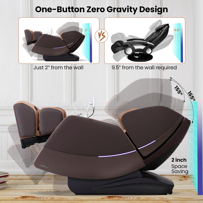 (Demo unit) Costway-SL Track 3D Full Body Massage Chair, Zero Gravity-Active Thai Stretch, Chiro Twist, 3D foot Massage-Jl10030 Fully Loaded